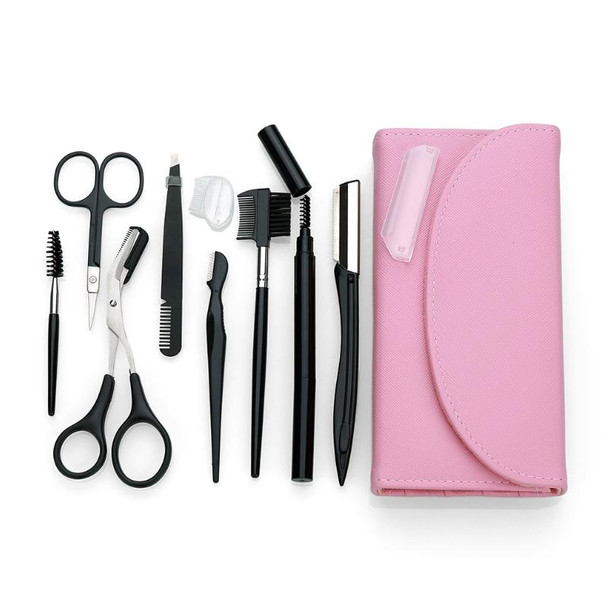 8 PCS/Set Eyebrow Trimming Beauty Tool(Pink)