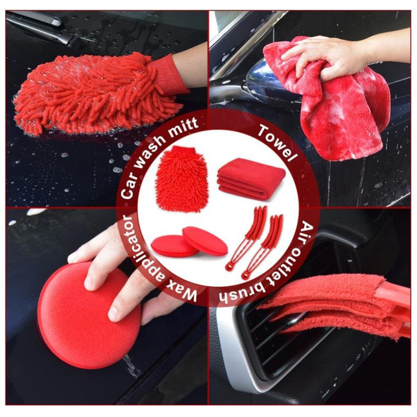 18 PCS / Set Car Wash Cleaning Brush Waterproof Car Wash Gloves