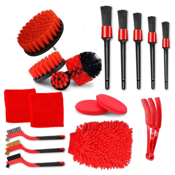 18 PCS / Set Car Wash Cleaning Brush Waterproof Car Wash Gloves