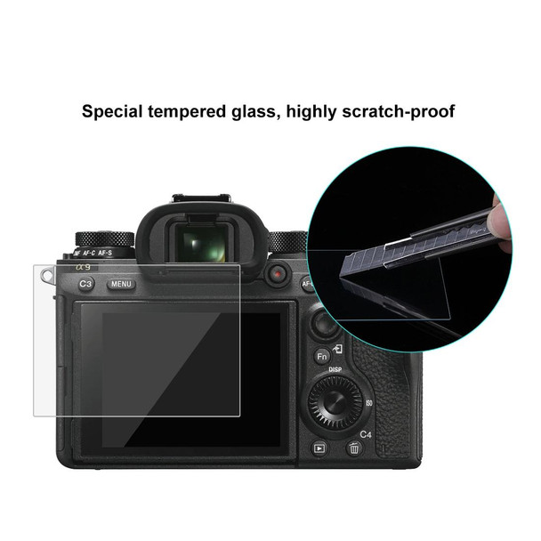 PULUZ 2.5D 9H Tempered Glass Film for Sony ILCE-9 (A9), Compatible with Sony RX100/II/III/IV/V/IV / A99 / HX400 / H300 / A99II / A7RIII / A7RII / A77II / RX10II / WX500 / HX90V, Samsung WB1100 / EX2F