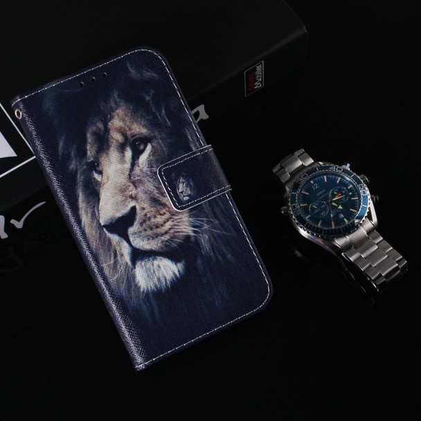 3D Colored Drawing Horizontal Flip Leatherette Case, with Holder & Card Slot & Wallet - iPhone 11 Pro Max(Lion)