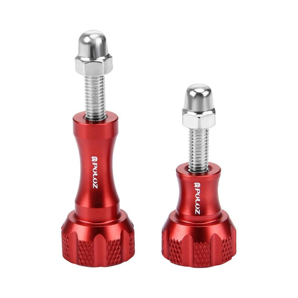 PULUZ CNC Aluminum Thumb Knob Stainless Bolt Nut Screw Set for GoPro HERO10 Black / HERO9 Black / HERO8 Black /7 /6 /5 /5 Session /4 Session /4 /3+ /3 /2 /1, DJI Osmo Action, Xiaoyi and Other Action Cameras(Red)