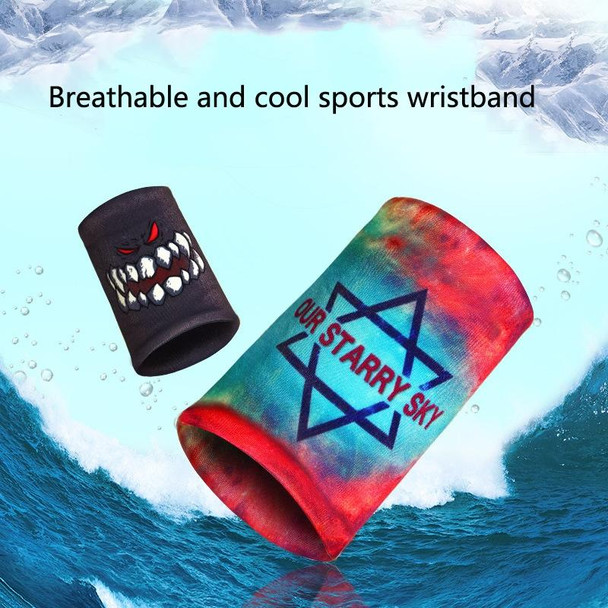 3 PCS Sports Fitness Elastic Wristbands Absorbing Sweat Playing Ball Riding Wiping Sweat Cold Wristbands, Specification: M(Big Mouth Beast)