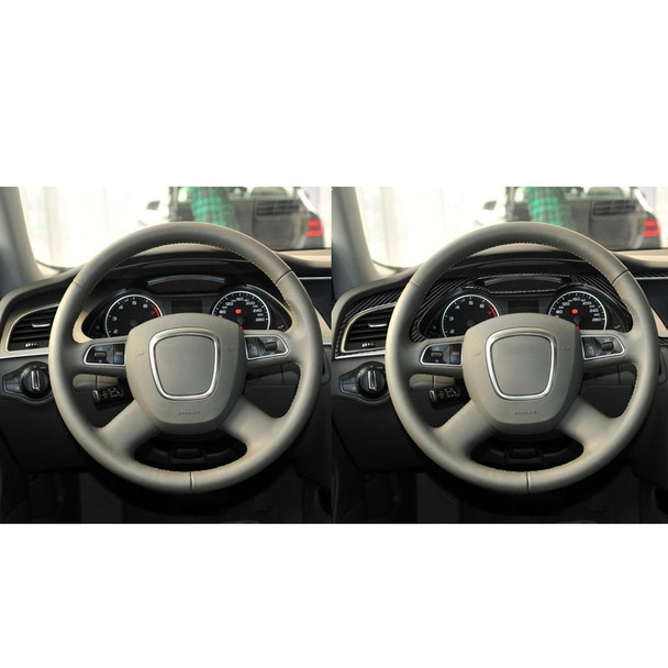 Car Carbon Fiber Dashboard Frame Decorative Sticker for Audi A4 2009-2010 / A4L 2009-2012, Left Drive