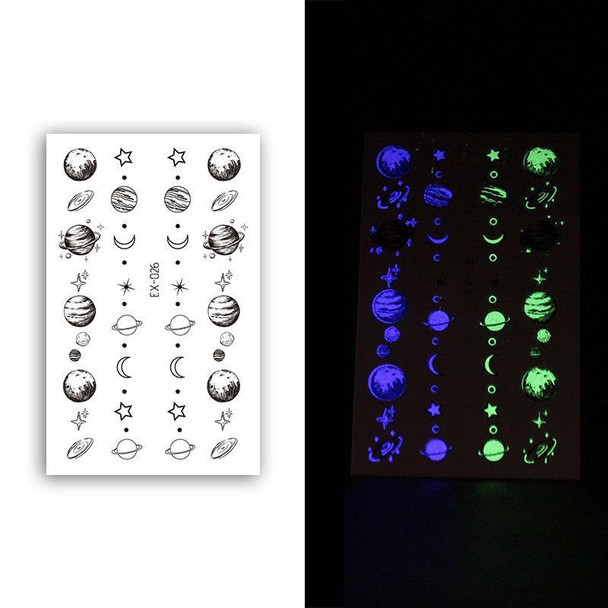 10 PCS Waterproof Color Luminous Tattoo Sticker Face Sticker(EX-026)