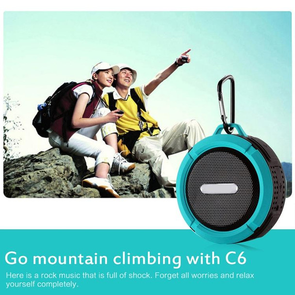 C6 Outdoor Waterproof Bluetooth Speaker with Suction, Support Hands-free Calling(Black)