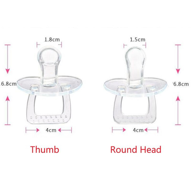 Baby Products Full Silicone Round Head Thumb Transparent Pacifier(Thumb)