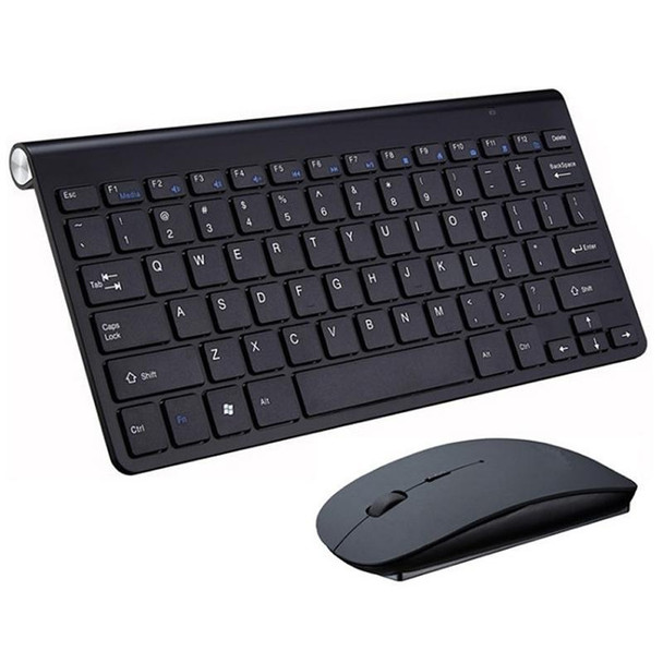 USB External Notebook Desktop Computer Universal Mini Wireless Keyboard Mouse, Style:Keyboard and Mouse Set(Black )