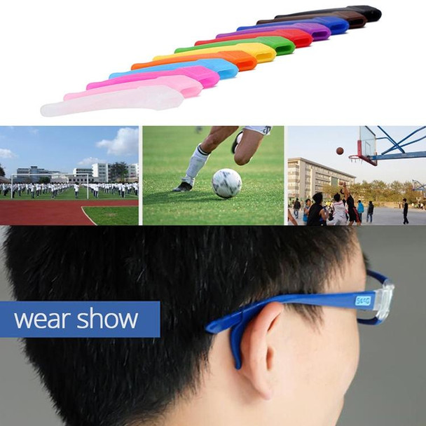 10 Pairs Glasses Non-slip Cover Ear Support Glasses Foot Silicone Non-slip Sleeve(White)