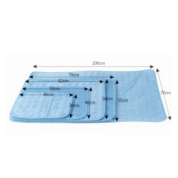 SFB104 Summer Cooling Mats Blanket Ice Pet Dog Cat Bed Mats, Size:70x56cm(Blue)