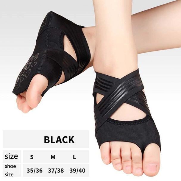 A Pair Fitness Soft-Soled Lightweight Non-Slip Yoga Shoes Five-Finger Dance Shoes, Size: 37 / 38(Black)