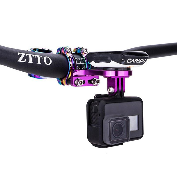 ZTTO Mountain Bike Stopwatch Mount Bicycle Extension Stand, Color: Purple