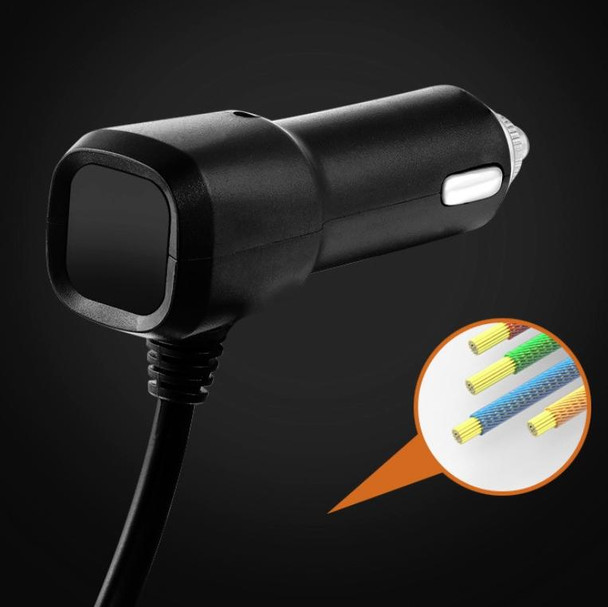 ZNB02 Car Charger Dual USB Car Cigarette Lighter(Orange Light)