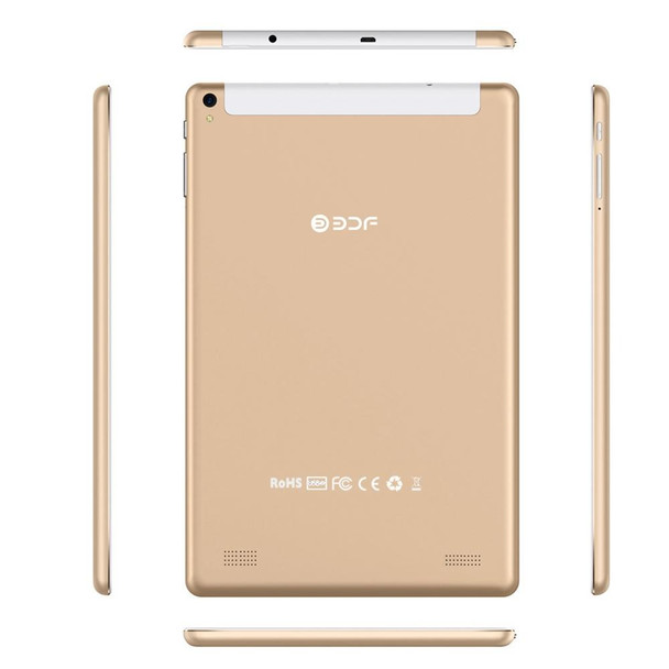 BDF P10 3G Phone Call Tablet PC, 10 inch, 1GB+16GB, Android 5.1, MTK6592 Octa Core, Support Dual SIM & Bluetooth & WiFi & GPS, EU Plug(Gold)