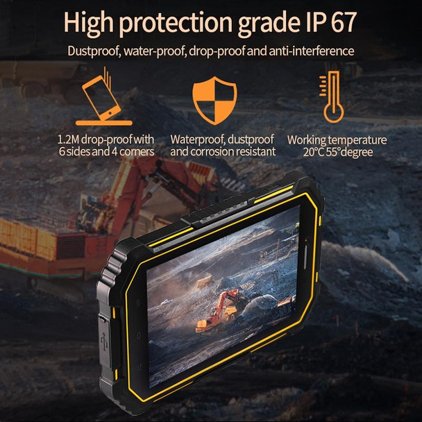 CENAVA A71T 4G Rugged Tablet, 7 inch, 4GB+64GB, IP67 Waterproof Shockproof Dustproof, Android 9.0 MT6762V Octa Core 2.0GHz, Support Dual SIM/GPS/WiFi/BT/NFC (Black)