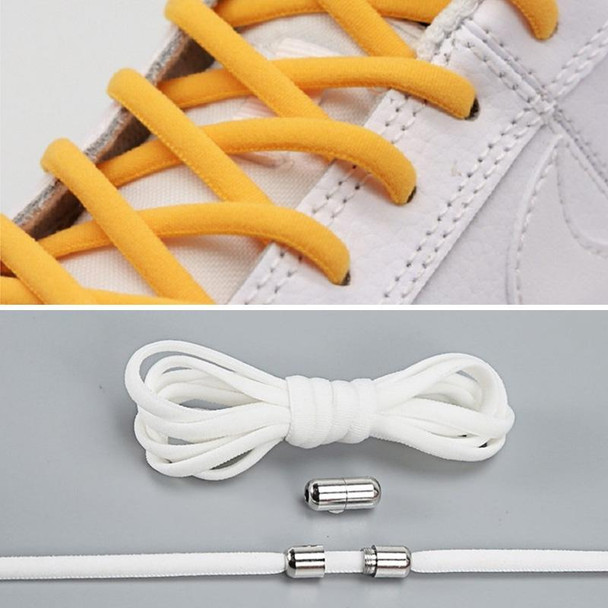 10 Pairs Elastic Metal Buckle without Tying Shoelaces(White)