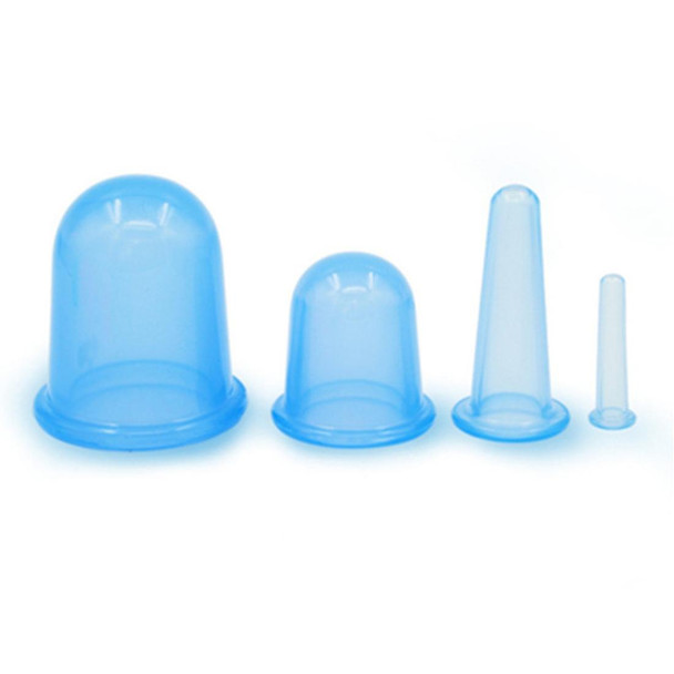 4 in 1 Health Care Body Massage Vacuum Silicone Cupping Cups,Random Color Delivery