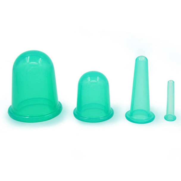 4 in 1 Health Care Body Massage Vacuum Silicone Cupping Cups,Random Color Delivery
