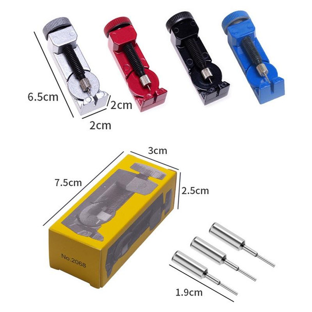 3 PCS Metal Adjustable Height Watch Band Link Pin Remover(Red)