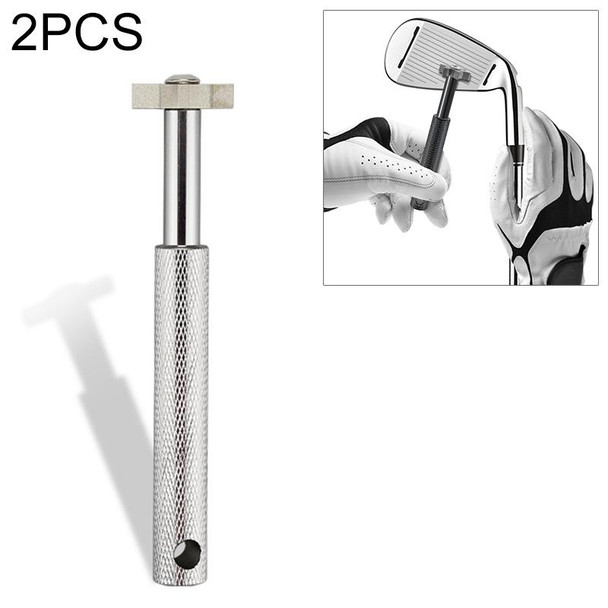 2 PCS Golf Grooving Head Sharpening Strong Wedge Alloy Tool(White)