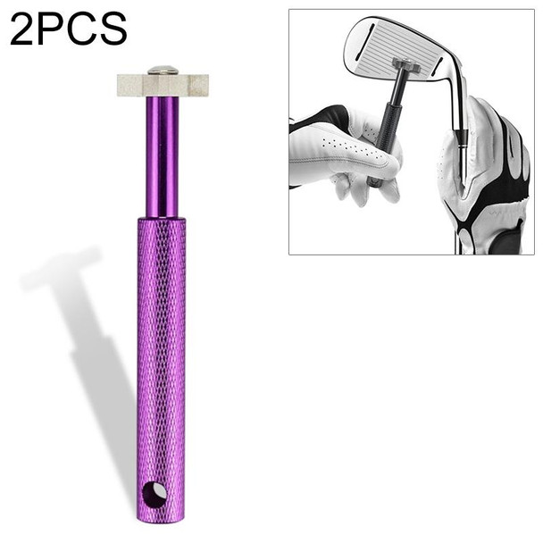 2 PCS Golf Grooving Head Sharpening Strong Wedge Alloy Tool(Purple)