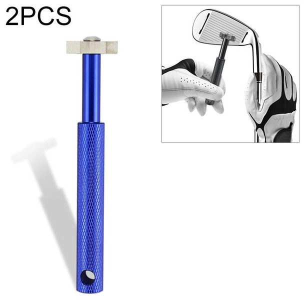 2 PCS Golf Grooving Head Sharpening Strong Wedge Alloy Tool(Blue)