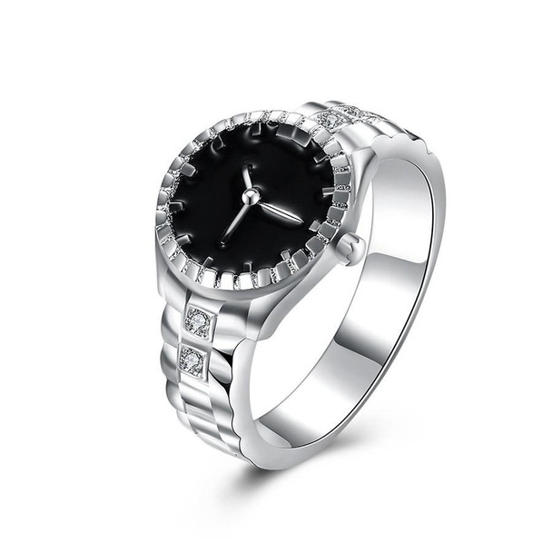 Creative Diamond Dial Quartz Watch Rings(7)