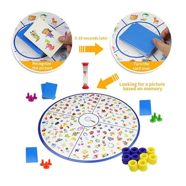 Puzzle Kids Detectives Looking Chart Board Game Plastic Puzzle Brain Training Education Game Kit