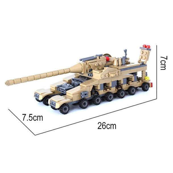 KAZI Military Super Tanks Building Blocks 16 in 1 Sets Army Bricks Model Brinquedos Toys, Age Range: 6 Years Old Above