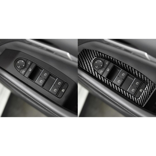 7 in 1 Car Carbon Fiber Window Lift Panel Decorative Sticker for Mazda 3 Axela 2020, Right Drive