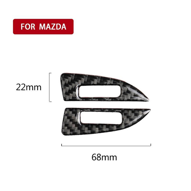 Car Carbon Fiber Air Conditioning Air Outlet Adjustment Frame Decorative Sticker for Mazda Axela 2014 / 2017-2018