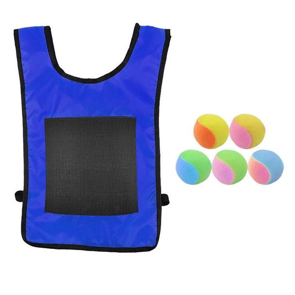 Children Dodgeball Vest - Parent-child Outdoor Games With 5 Balls, Specification: Large (Blue)