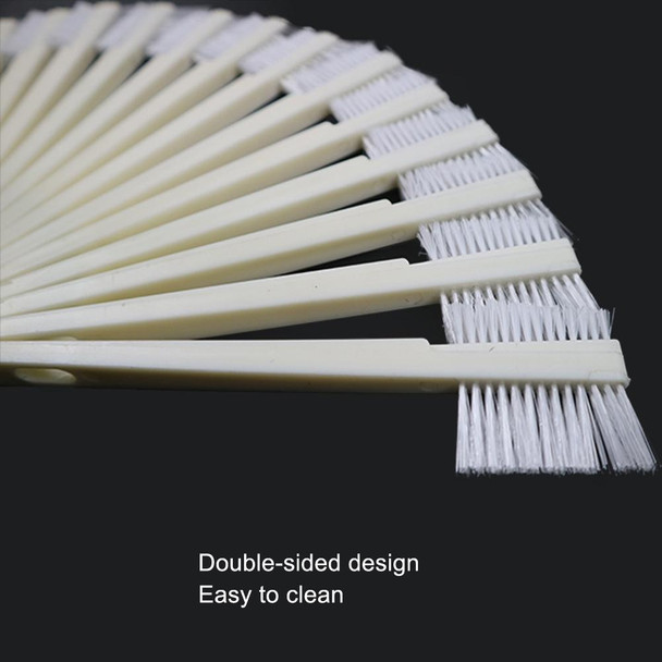 10 PCS Car Head Engine Brush Double-Sided Groove Brush(White)