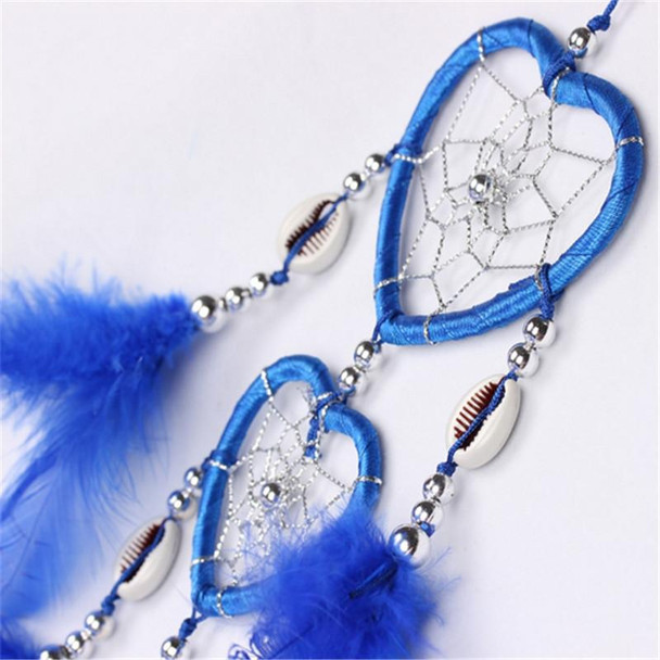 2 PCS Dreamcatcher Pendant Up And Down Double Ring Peach Heart Dream Catcher(White )