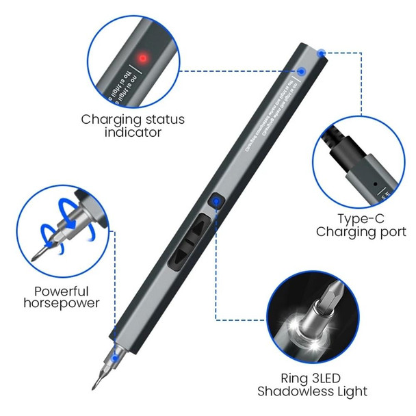 33 in 1 Type-C Port Rechargeable Cordless Electric Screwdriver Set