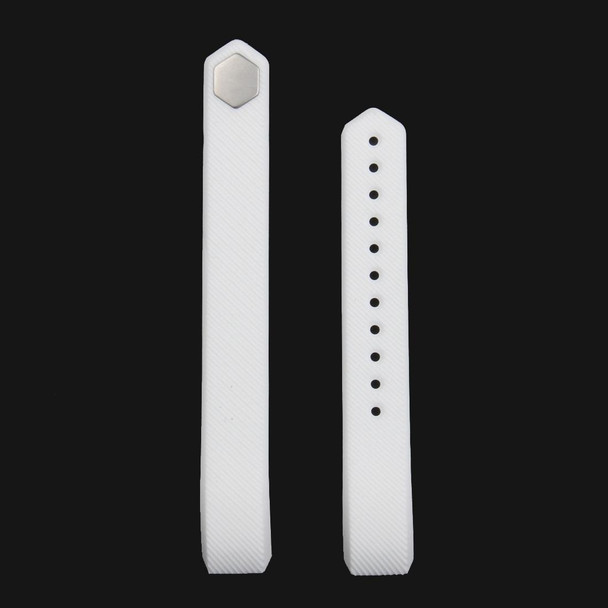 Fitbit Alta Watch Oblique Texture Silicone Watchband, Large Size, Length: about 22cm(White)