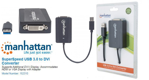 Manhattan Superspeed Usb 3.0 To Dvi Converter