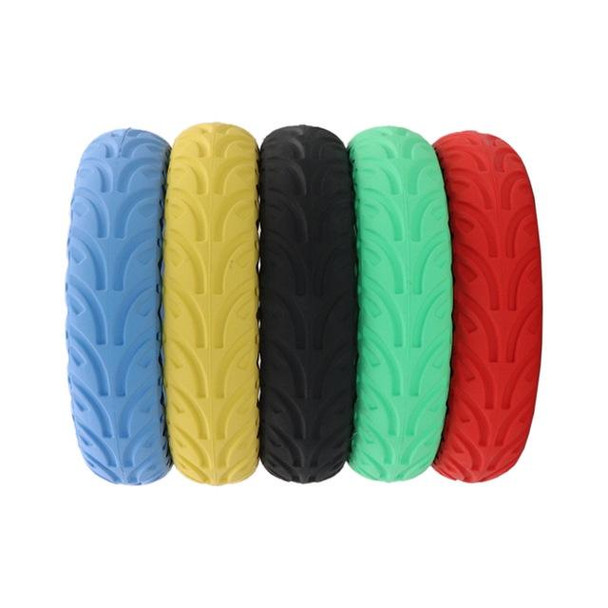 8.5 inch Electric Scooter Wear-resistant Shock-absorbing Decorative Pattern Tire Honeycomb Solid Tire, Suitable for Xiaomi Mijia M365(Green)