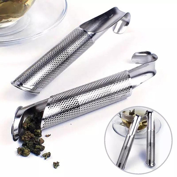 2 PCS Stainless Steel Tea Strainer Amazing Tea Infuser Pipe Design Touch Feel Good Holder Tool Tea Spoon Infuser Filter