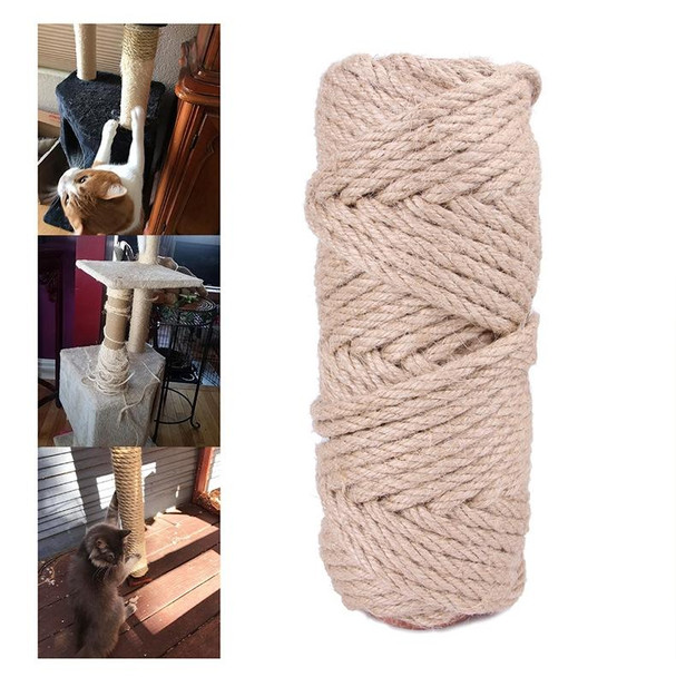 3 PCS 10m Pets Hemp Rope Cat Scratch Board Sword Rope Accessories Protect Cat Grip Toy Grabbing Materials(8mm)