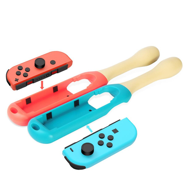 2 PCS Handle Holder Grip Drumstick with Wrist Strap for Nintendo Switch Joy-con