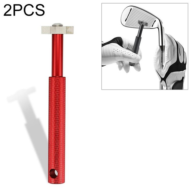 2 PCS Golf Grooving Head Sharpening Strong Wedge Alloy Tool(Red)