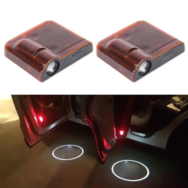 2 PCS LED Ghost Shadow Light, Car Door LED Laser Welcome Decorative Light, Display Logo for MAZDA Car Brand(Red)