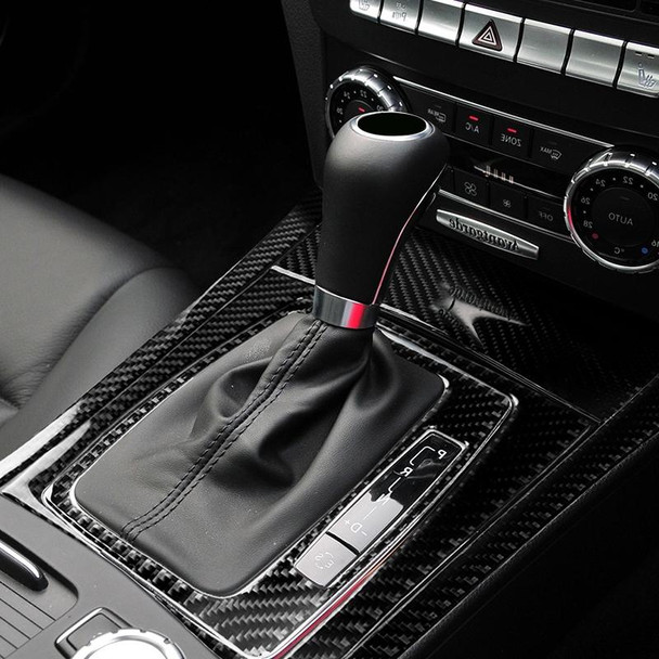 5 PCS Car Carbon Fiber Right Drive Gear Position Panel Decorative Sticker for Mercedes-Benz W204 2007-2013