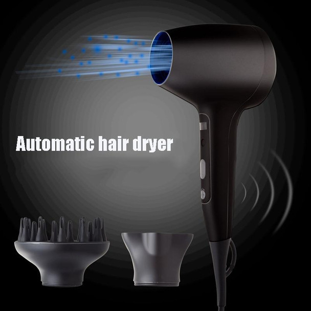 Lescolton 9809 Household Smart High-power Cold Hot Wind Leafless Negative Ion Hair Dryer with Hair Comb, Plug Type:EU Plug(Black)