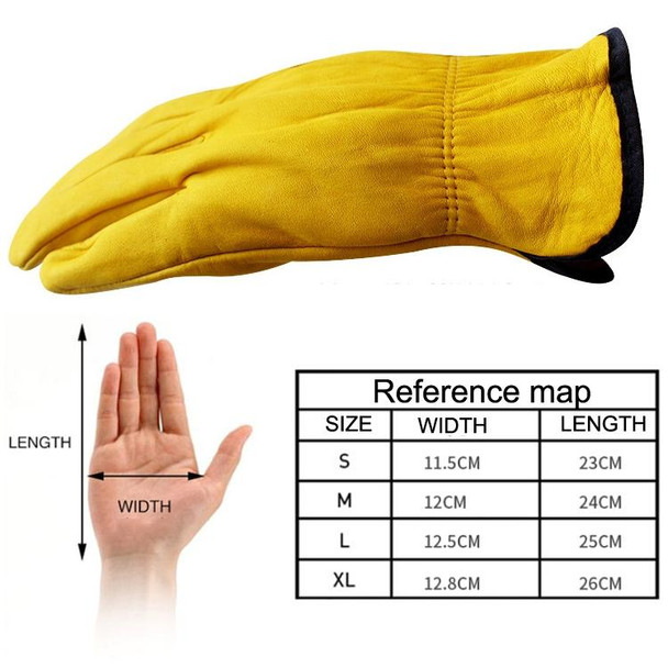 1 Pair JJ-1011 Genuine Leatherette Outdoor Wear-resistant Gardening Gloves, Size: XL