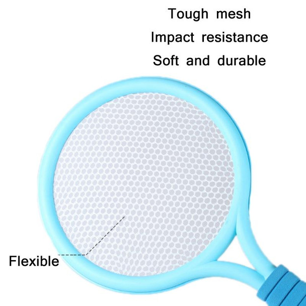 2 Pairs Children Badminton Tennis Racket Outdoor Sports With Two Balls(Blue)