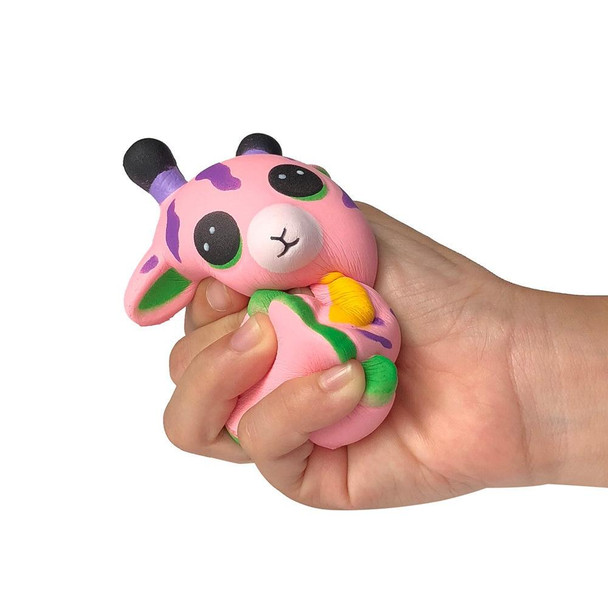 2 PCS TTPU1100 Cartoon Cute Slow Rebound Sika Deer Decompression Toy(Pink)
