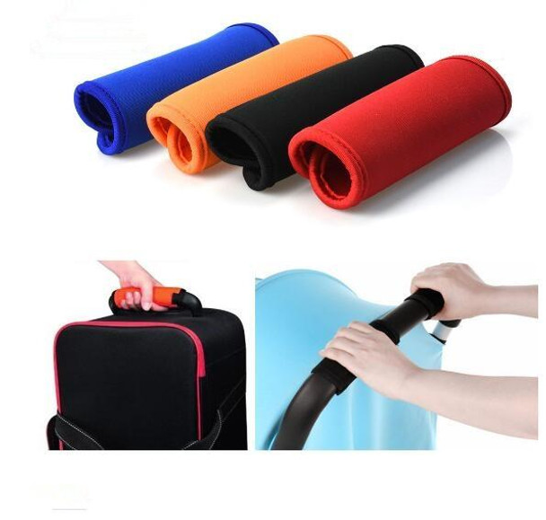 2 PCS Comfortable Neoprene Luggage Handle Wrap Grip Baby Universal Stroller Grip Protective Cover for Travel Bag Luggage Suitcase(Orange)