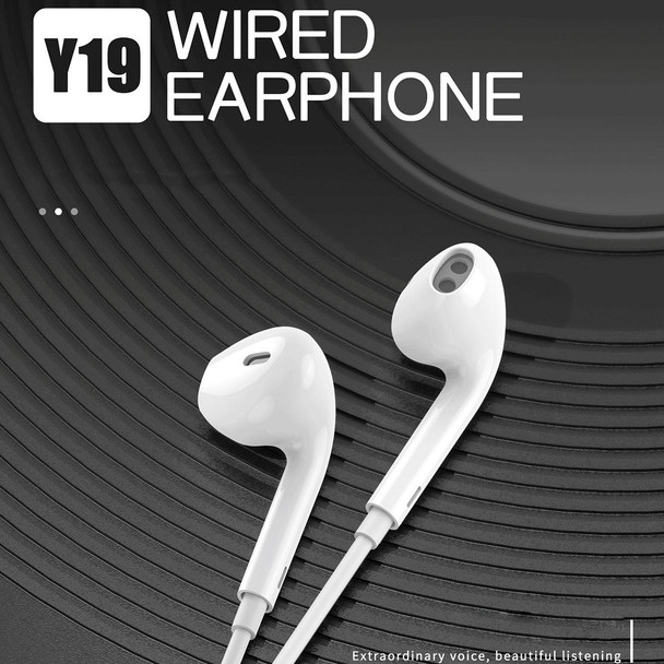 WK Y19  8 Pin In Ear Wired Control Music Earphone, Support Call, Cable Length: 1.2m (White)